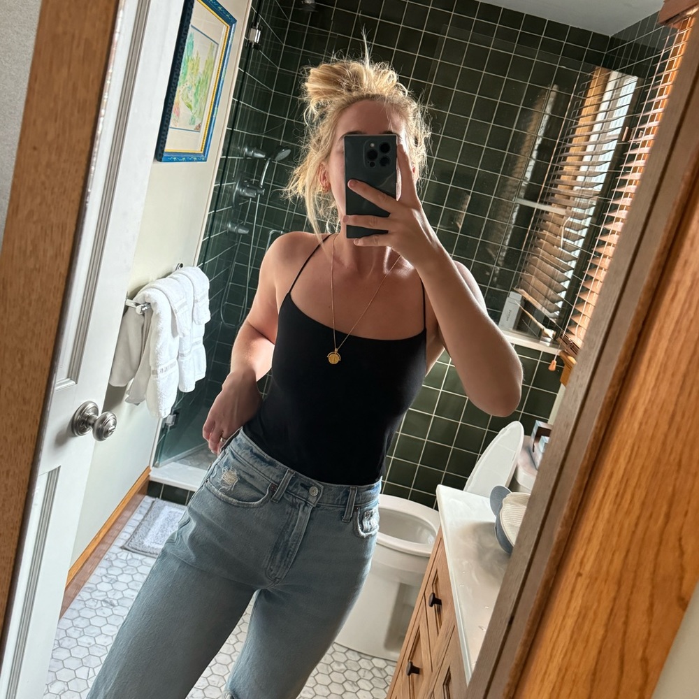 Reformation Criss cross tie top worn twice